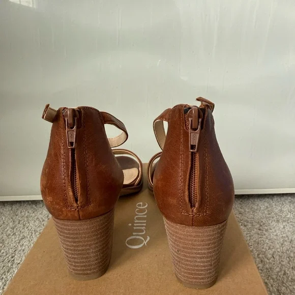 Brown Leather Women's Sandals - Picture 4 of 5